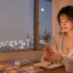 元彼の気持ちや復縁に悩む女性が夜にスマホを見つめているイメージ
